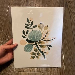NEW Rifle Paper Co Blue Botanical Art Print 8x10 Print